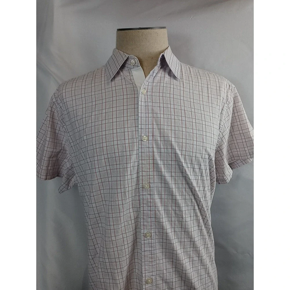 Vintage The Gap Plaid Shirt Men's Size XL Short Sleeve Button Down Gap Shirt - Picture 6 of 10
